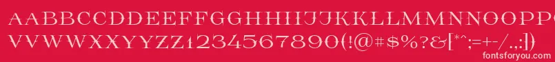 Prida65 Font – Pink Fonts on Red Background