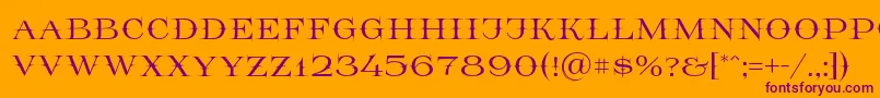 Prida65 Font – Purple Fonts on Orange Background