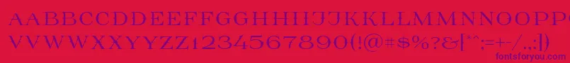 Prida65 Font – Purple Fonts on Red Background