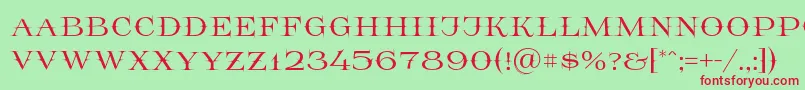Шрифт Prida65 – красные шрифты на зелёном фоне