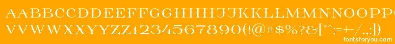 Prida65 Font – White Fonts on Orange Background