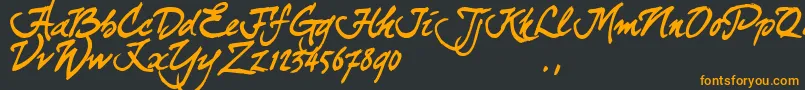 More about Curjtrial Font Curjtrial Font – Orange Fonts on Black Background