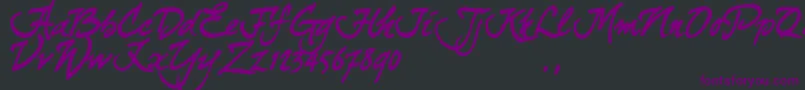Curjtrial-Schriftart – Violette Schriften auf schwarzem Hintergrund