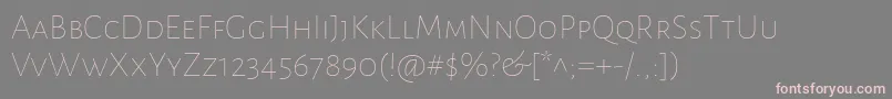 AlegreyasansscThin Font – Pink Fonts on Gray Background