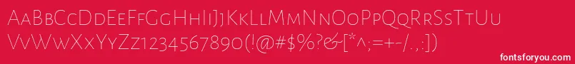 AlegreyasansscThin Font – White Fonts on Red Background