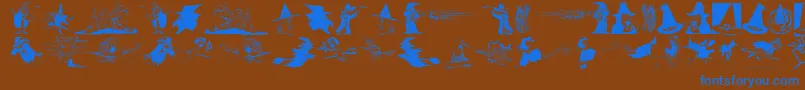 Witchesstuff Font – Blue Fonts on Brown Background