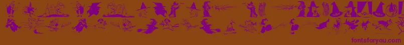 Witchesstuff Font – Purple Fonts on Brown Background