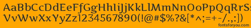 ArtifikaMedium Font – Black Fonts on Orange Background