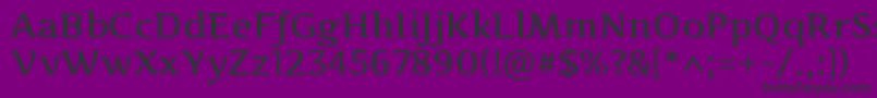 フォントArtifikaMedium – 紫の背景に黒い文字