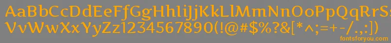 ArtifikaMedium Font – Orange Fonts on Gray Background