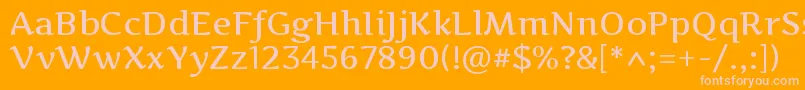 ArtifikaMedium Font – Pink Fonts on Orange Background