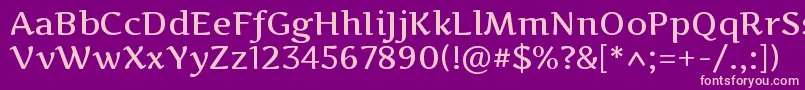 ArtifikaMedium Font – Pink Fonts on Purple Background