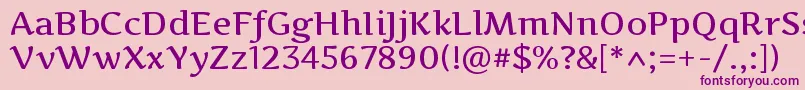 ArtifikaMedium Font – Purple Fonts on Pink Background