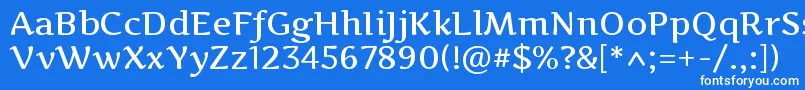 フォントArtifikaMedium – 青い背景に白い文字