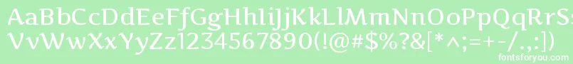 フォントArtifikaMedium – 緑の背景に白い文字