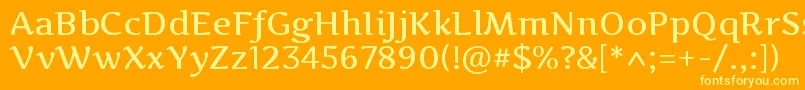 ArtifikaMedium Font – Yellow Fonts on Orange Background