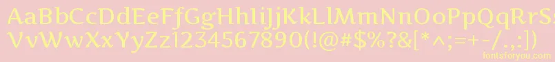 ArtifikaMedium Font – Yellow Fonts on Pink Background