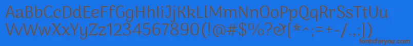 Шрифт ArimakoshiLight – коричневые шрифты на синем фоне