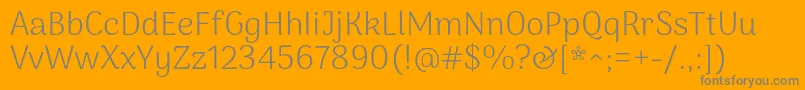 ArimakoshiLight Font – Gray Fonts on Orange Background