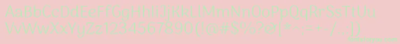 ArimakoshiLight Font – Green Fonts on Pink Background