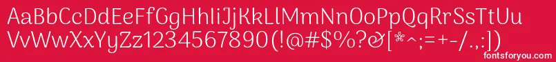 ArimakoshiLight Font – White Fonts on Red Background