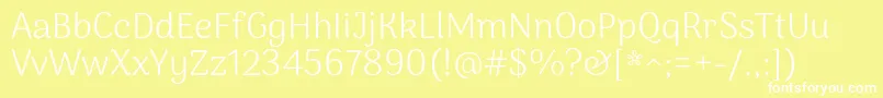 ArimakoshiLight Font – White Fonts on Yellow Background