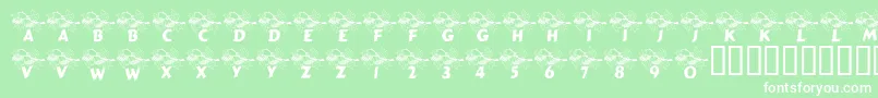 LcrAutumn Font – White Fonts on Green Background