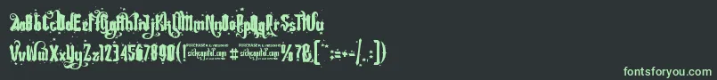 Шрифт RebelPixyStarsFree – зелёные шрифты на чёрном фоне