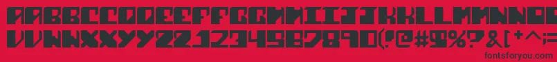 Weitere Informationen zur SharkFins-Schriftart SharkFins-Schriftart – Schwarze Schriften auf rotem Hintergrund