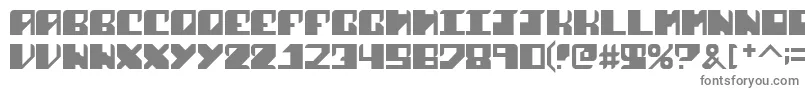 SharkFins-fontti – harmaat kirjasimet valkoisella taustalla