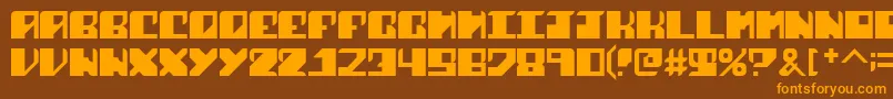 SharkFins Font – Orange Fonts on Brown Background