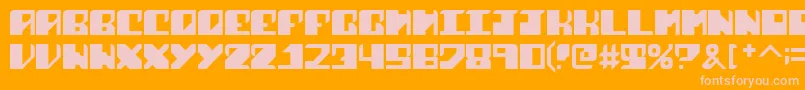 SharkFins Font – Pink Fonts on Orange Background