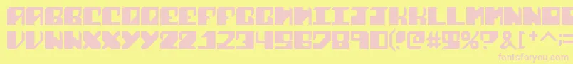 SharkFins Font – Pink Fonts on Yellow Background