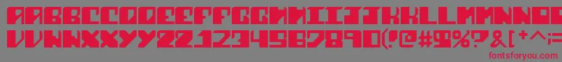SharkFins Font – Red Fonts on Gray Background