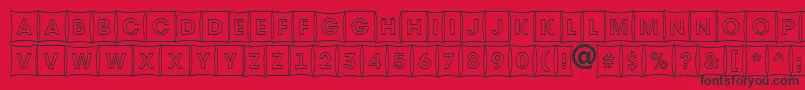 Avante9 Font – Black Fonts on Red Background