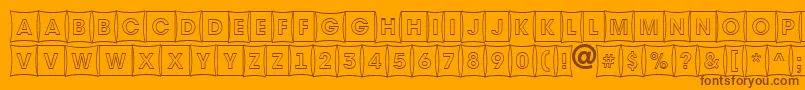 Avante9 Font – Brown Fonts on Orange Background
