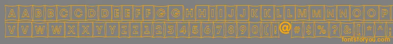 Avante9 Font – Orange Fonts on Gray Background