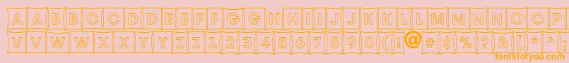 Avante9 Font – Orange Fonts on Pink Background