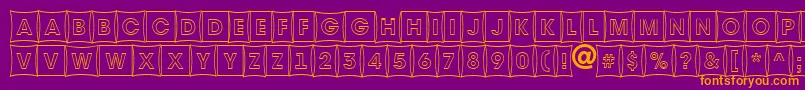 Avante9 Font – Orange Fonts on Purple Background