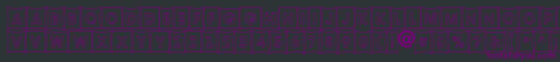 Avante9 Font – Purple Fonts on Black Background