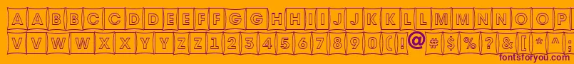 Avante9 Font – Purple Fonts on Orange Background