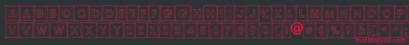 Avante9 Font – Red Fonts on Black Background