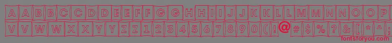 Avante9 Font – Red Fonts on Gray Background