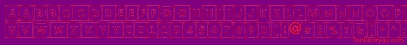 Avante9 Font – Red Fonts on Purple Background