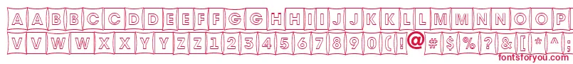 Avante9 Font – Red Fonts on White Background