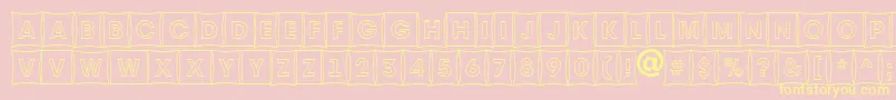Avante9 Font – Yellow Fonts on Pink Background