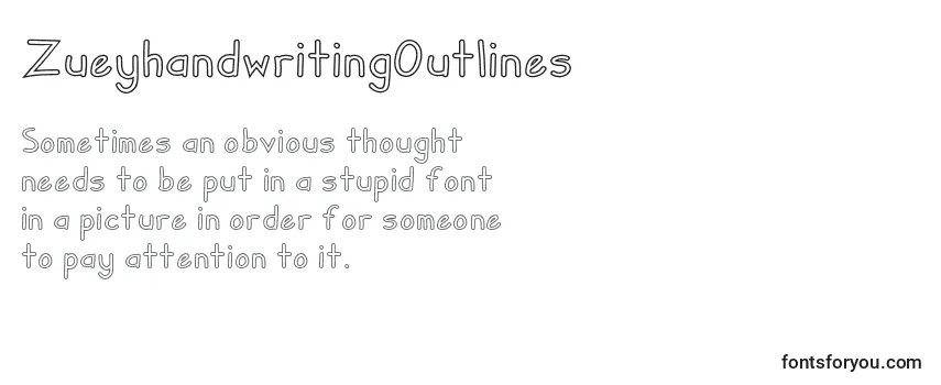 ZueyhandwritingOutlines-fontti