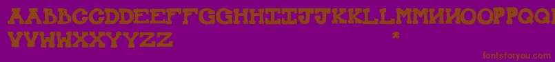 MexicanKnappett Font – Brown Fonts on Purple Background