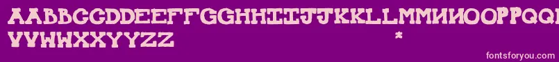 MexicanKnappett-Schriftart – Rosa Schriften auf violettem Hintergrund