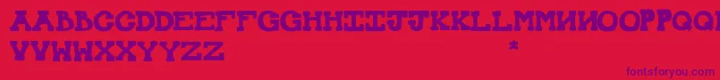 MexicanKnappett Font – Purple Fonts on Red Background